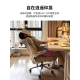INSDEA office chair, study room, comfortable desk chair, home cream small square chair, backrest study chair, comfortable sedentary computer chair, off-white [steel feet] - Xiaoyao function, rotatable and liftable armrests