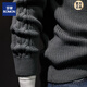 ROMON 2025 Autumn and Winter Round Neck Cotton Sweater Men's Autumn and Winter Warm Sweater Men's Thickened Winter Wool Clothes Retro Color M Recommended 110-120 Jin Jin equals 0.5 kg