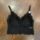 Oufandi French lingerie beauty back tube top camisole one-piece thin sexy lace push-up bra black M recommended 85-105Jin Jin equals 0.5 kg