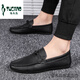 
Woodpecker Beanie Shoes Men's New Men's Shoes Summer Breathable Trend British Casual Leather Shoes Men's Real Leather D838 Brown 41