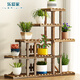 Leaijia pine flower stand display stand for home indoor and outdoor living room balcony succulent plants modern simple storage rack display rack