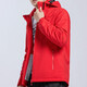 Western Camel VANCAMEL Trench Coat Jacket Women's Plus Fleece Thickened Short Jacket Windproof Warm Jacket Hooded Soft Shell Working Single Layer Jacket 9930A Chinese Red-Men [Solid Color] 2XL