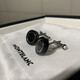 Montblanc (Montblanc) Spot Business French Men's Black Agate Formal Cuffers Officiel authentique produit rotatif rotatif noir Agate Nouveau emballage