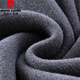 皮尔卡丹（pierre cardin）爸爸毛衣秋冬季翻领假两件中老年人男士加绒加厚保暖针织打底衫男 中灰9926 加绒加厚 M 165建议90-110斤