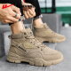 Huili offizieller Martin Boots Herrenschuhe Sommer High-Top-Stiefel Herren wasserdichte Wanderschuhe Retro Arbeitsschuhe Herren-Kampfstiefel Khaki 0502 [Single Style] 40 (250 mm)