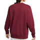 Nike (Nike) Sweatshirt-Jacke für Männer 2024 Frühlings- und Herbst-New Sportswear plus Samt warmer runder Nackenpullover FN2611-010 FN2611-677 Rote Innenfutter XL