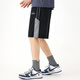 Kuaiyu 2023 Summer NUEVO Men's ajustados Mid-TouPing Side Webbing Pantalones de moda Logotipo impreso 13K1098 Negro M