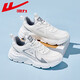 Huili Herrenschuhe Sportschuhe 2024 Frühlings- und Sommer Neue Herren -Mesh atmungsaktives lässige Schuhe Weiche alleinige gepolsterte Laufschuhe Herrenschwarzgrau G826J 41