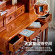Wang Carpenter, mahogany furniture, African rosewood (scientific name: Hedgehog rosewood) dressing table, Chinese style solid wood bedroom dressing table and stool combination with storage cabinet, national color and heavenly fragrance dressing table