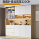 Massivholz Sideboard integriert in die Wand moderne einfache Wohnzimmerschrank Restaurant Tee Schrank Weinschrank Aufbewahrungsschrankstil 12200*40*220 SF Express Installation 3 Türen