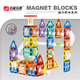 Hongxing jouet colored windows glinding ball shacks listals listals early education assembly pièces magnétiques forts magnétiques enfants toys boy cadeau 3524 (ensemble de 64 pièces)