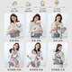 Aibaoxi Baby Carrier Waist Stool Front Embrace Horizontal Embrace Multifunctional Four Seasons Breathable Thin Removable Dream Gray M395