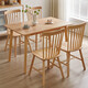 Aibiju all solid wood dining table small apartment home dining table rectangular rice table rubber wood log color 1.2 meters single table