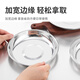 JOBO 304 stainless steel plate side dish plate 22cm thick round plate preparation plate shallow plate flat bottom dinner plate