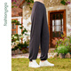 Fan Sheng Yoga Pantalon sportif mince à taille haute confortable et polyvalente pantalon de couche d'air décontractée f15911 lait noir gris xl