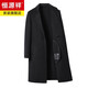 Hengyuanxiang High-End Business Doppelseitige Wollmantel Herren mit mittlerer Länge Anzug Halsband Wind Breaker 100% Wolle mittlere Männerjacke mit mittleren Alter (100% echte Wolle) 5xl 195
