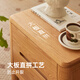 Original elements solid wood bedside table Nordic oak bedside storage cabinet bedroom simple storage cabinet A3026 bedside table-400*300*450mm