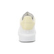 Alexander McQueen 24 Automne et hiver à lacets à manches larges pour femmes Sneakers décontractés à selle épaisse et chaussures blanches Couples 718139 WHGP5 3523 blanc clair jaune 34