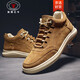 加洲公牛（CALIFBULL）秋冬季男鞋时尚休闲鞋靴男士高帮马丁靴防滑耐磨劳保工装鞋子男 983卡其色 39