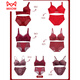 
Catman (MiiOW) big red underwear for women with small breasts gathered in the year of the year of the dragon bra wedding bride without steel ring bra panties set 826 red suit 34/75B