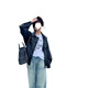 
Autumn Song of Leather Jacket for Women 2025 Autumn American Retro Brown Leather Jacket Maillard Small Trendy Lick S 80-105Jin [Jin equals 0.5 kg]