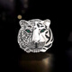 WSAY Tiger Brooch Zodiac Zodiac Year of the Tiger half side diamond dripping head domineering men's personalized creative suit half side diamond tiger head gold