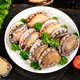 Fingertip fresh, freshly cooked and frozen large abalone, three-step treatment-free, fresh and frozen shellfish, eviscerated, New Year gift, 2 bags, freshly caught, cooked and frozen large abalone, 10 heads, net weight 500g*2