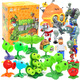 Toys Boîte à cadeaux Full Children's Suit Boy peut éjecter Doll Figure Model 2 Zombie Toy Shooter Pea 686-16 Glue de pamplemousse rechargeable