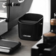 MHW-3BOMBER bomber coffee grounds bucket, home bar desktop trash can, espresso machine waste powder residue knocking bucket residue box, anti-powder residue splashing small square residue bucket-dazzling black