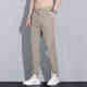 Yimengto yimen camel summer pantalones cortes de verano para hombres delgados seda delgada pantalones de alimentación pequeña delgada 2025 verano Nuevo pantalones casuales de línea recta 9905 gris oscuro + 9905 gris oscuro 9905 gris oscuro + 9900 28 28