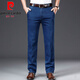 Pier Cardin light luxury high-end high-waist deep-end jeans for men in summer loose elastic middle-aged and elderly father casual straight pants thin 3892 models Zhonglan size 32