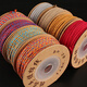 Jingji Wenwan hand-rolled cotton thread DIY pattern tassel weaving colored thread beading thread Buddhist beads Vajra, star, moon and bodhi threading rope Qingju 20 meters / roll diameter 1.5mm
