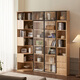 
Original original solid wood bookcase floor-standing integrated wall-mounted glass door bookcase oak with door office file cabinet D6172 Andorra bookcase (three draws) wood color
