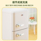 Chigo Retro Refrigerator Small Large Capacity Home Rental Refrigerator Cosmetics Internet Celebrity Refrigerator Freezer First-Class Energy Efficiency Small Refrigerator Energy Saving 72L White Retro Model