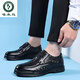 Spechtsandalen für Männer Sommer Neues echtes Leder atmungsaktives lässig Lederschuhe für Herren Hollow Hole Schuhe Weiche Sohle Vaters Schuhe 6627 Black Hollow 39