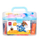 Deli 24 Color plastreado bricolaje artístico hecho a mano Material de arcilla ultra ligera arcilla arcilla caja a mano fácil almacenamiento de almacenamiento azul escolar de niños comienza un regalo de cumpleaños