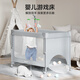 
ULOP (ULOP) crib multi-functional bed foldable splicing crib movable baby bed with diaper table newborn shaker Yunmeng one-piece folding cradle crib