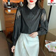 
Piercadian embroidered cotton shirt for women's autumn new fashion embroidered white shirt loose and versatile long-sleeved top CY9227 White 2XL [Suggested 131-145Jin [Jin equals 0.5 kg]]