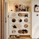 Mercerta Schuhschrank Rack Haushaltstür Wandstahl mehrschichtiger Kapazität Großschicht mehrschichtiger Lagerschrank extra dicker Kohlenstoffstahl 800x350x1695] 5 Tür 10 Boden