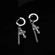 Mansheng retro cross tassel earrings men's earrings light luxury high-end earrings niche design earrings punk earrings single