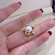 Shu Mo's same five-pointed star necklace, pearl pendant, seawater pearl pendant, perfectly round, extremely bright and flawless, white 8-8.5mm45cm