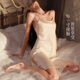 
Urban beauty nightgown, female sensual suspender pajamas, high-end satin imitation silk, pure and sensual style, comfortable and versatile spring and summer style champagne