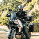 Lobo-Radieschen Motorrad ROM2 FALTING HINGERVIEWSPEIRSEL MODIFIED ALUMINUM-Legierung Anti-Falling-Rückwärtsspiegel großer Spiegel Schwarzes Falten Rückspiegel 683 Zubehörtasche