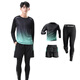 Allen Burton Swimsuit Set Men's Sunscreen Long Sleeve Long Trousers Jellyfish Diving Wear Swimming Equipment Full Set of Surfing Snorkeling Quick Dry Swimming Bottoms Black and Green Three-Piece Set [Sunscreen, High Elastic, Quick Dry] XL [145-160Jin [Jin equals 0.5 kg]]
