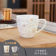 Jiyas tea cup ceramic with handle water cup porcelain cup porcelain drinking water porcelain cup porcelain tea bowl household cup set tea set small elegant cup none