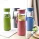 Lock Lock Water Cup Creative Men and Women Transparent Glass Estudiante Filtro resistente al calor de la taza de té portátil LLG673 LLG679 Azul-Con Mango de embalaje 500ml
