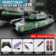Remote control tank car can fire rechargeable children's crawler electric battle water bomb firing car model 29cm 29cm military color green super large value dual battery life 60 minutes