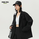 Foss Phil西装外套男女春秋季潮牌宽松商务休闲百搭小西服上衣K8黑色2XL