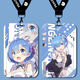 Canchirem peripheral card cover from scratch Another world life event cartoon school card factory card work card protection cover b15673 long lanyard + campus card cover