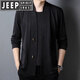 JEEP SPIRIT brand new spring and autumn fake two-piece knitted cardigan men's casual round neck jacket cardigan Korean style fashion camel 165/M